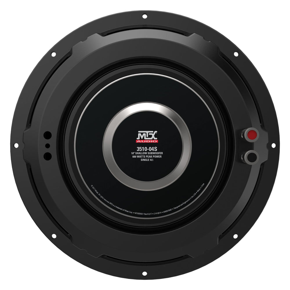 MTX Audio FPR Series 300W 10" Flat Subwoofer - 3510-04S