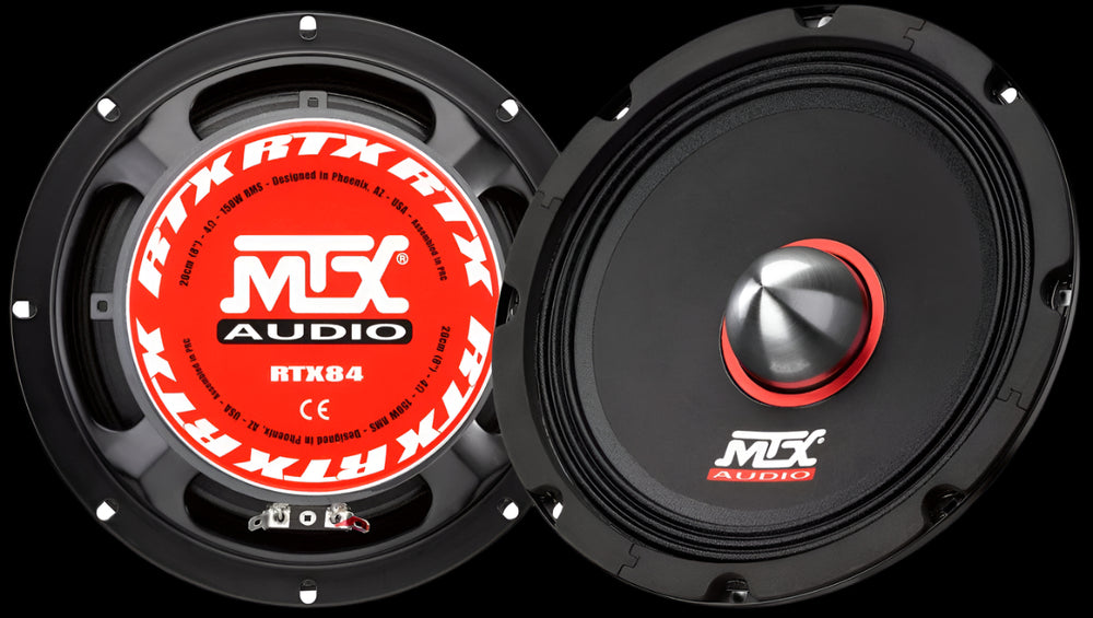 MTX Audio RTX Series 150W 8" Midrange Speaker - RTX84 X2 (Pair)