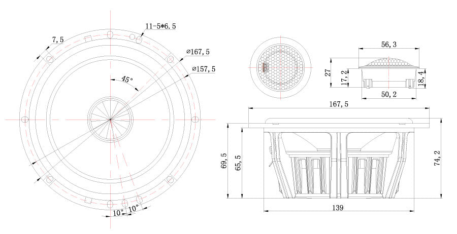 MTX Audio TX8 Series 6.5" Component Speakers - TX8652
